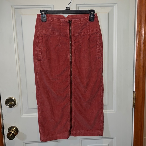 We the free zipper corduroy zipper skirt sz 25 - Picture 2 of 2